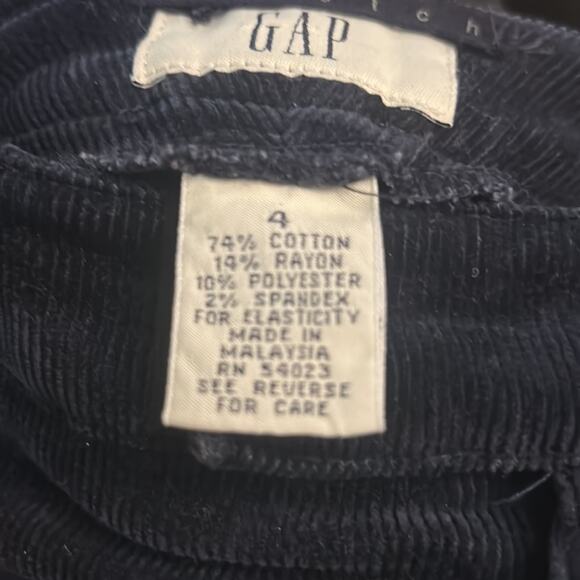 GAP Corduroy Stretch Pants 4 Dark Acacdemia Preppy Classic Minimalist Blue - Picture 9 of 9
